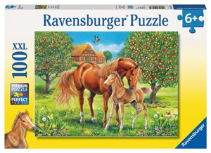 PUZZLE Ravensburger - Koně na pastvině 100 XXL