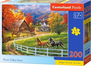 Puzzle Castorland 200 dílků premium - Koňská farma