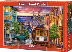 Puzzle Castorland 500 dílků - Tramvaj v San Franci