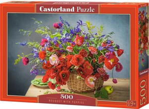 Puzzle CASTORLAND 500 - Maková kytice