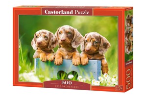 Puzzle Castorland 500 dílků - Roztomilí jezevčíci