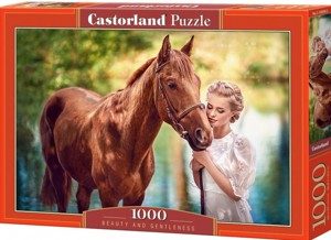 Puzzle Castorland 1000 dílků - Slečna s koněm "Krá