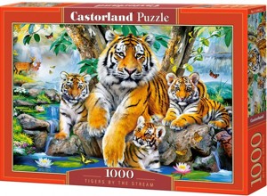 Puzzle Castorland 1000 dílků - Tygři u řeky