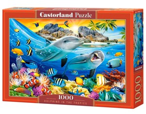 Puzzle Castorland 1000 dílků - Delfíni v tropech