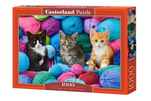 Puzzle Castorland 1000 dílků - Koťata v přízi