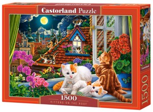 Puzzle Castorland 1500 dílků - KITTENS ON THE ROOF