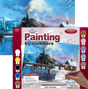 Malování podle čísel 40x32cm - Magická zima