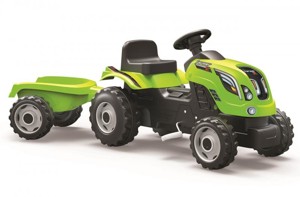 SMOBY Šlapací traktor Farmer XL zelený s vozíkem