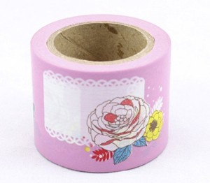 Dekorační lepicí páska - WASHI pásky-1ks růžové po