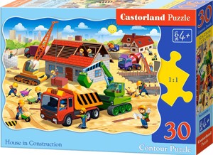 Puzzle CASTORLAND - 30 dílků - Stavba domu