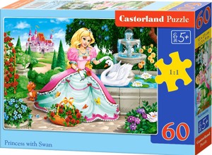 Puzzle CASTORLAND - 60 dílků - Princezna a labuť