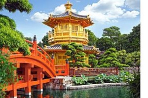 Puzzle Castorland 500 dílků - Čínská zahrada, Hong