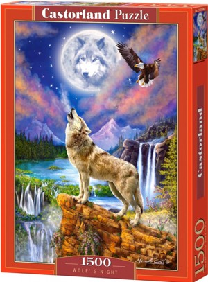 Puzzle 1500 - CASTORLAND Vlk v noci