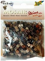 Mozaika odlehčená pryskyřicová 5x5mm hnědý mramor