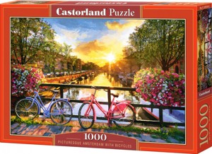 Puzzle 1000 CASTORLAND Kola v malebném Amsterdamu