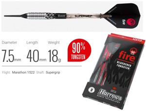 Šipky Harrows soft FIRE - B 90% premium 18g