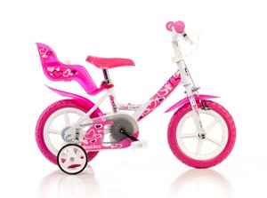 Dětské kolo Dino Bikes 12" bílo-růžové