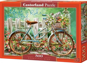 Puzzle CASTORLAND 500 - Bicykl s květinou