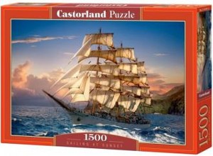 Puzzle 1500 - CASTORLAND Jachta a západ slunce