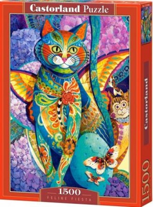 Puzzle 1500 - CASTORLAND Malovaná kočka