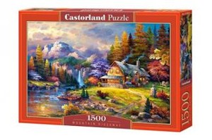 Puzzle 1500 - CASTORLAND Domeček s pozadím hor