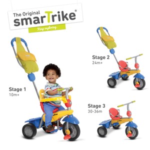 Tříkolka Smart Trike Breeze GL žluto/červeno/modrá