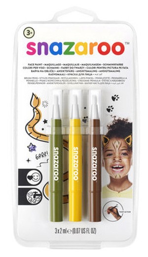 Štětce "brush pen" naplněné barvou na obličej