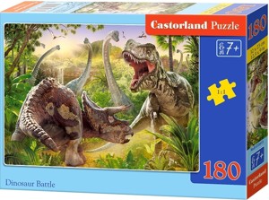 Puzzle CASTORLAND 180 dílků - Dinosauří bitva