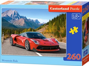 Puzzle CASTORLAND 260 dílků- Červené auto v horách